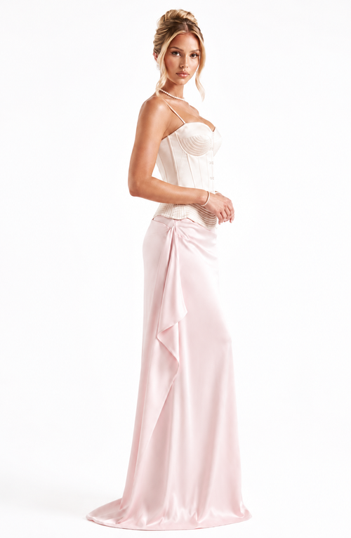 Button Embellished Corset Top Spaghetti Strap
