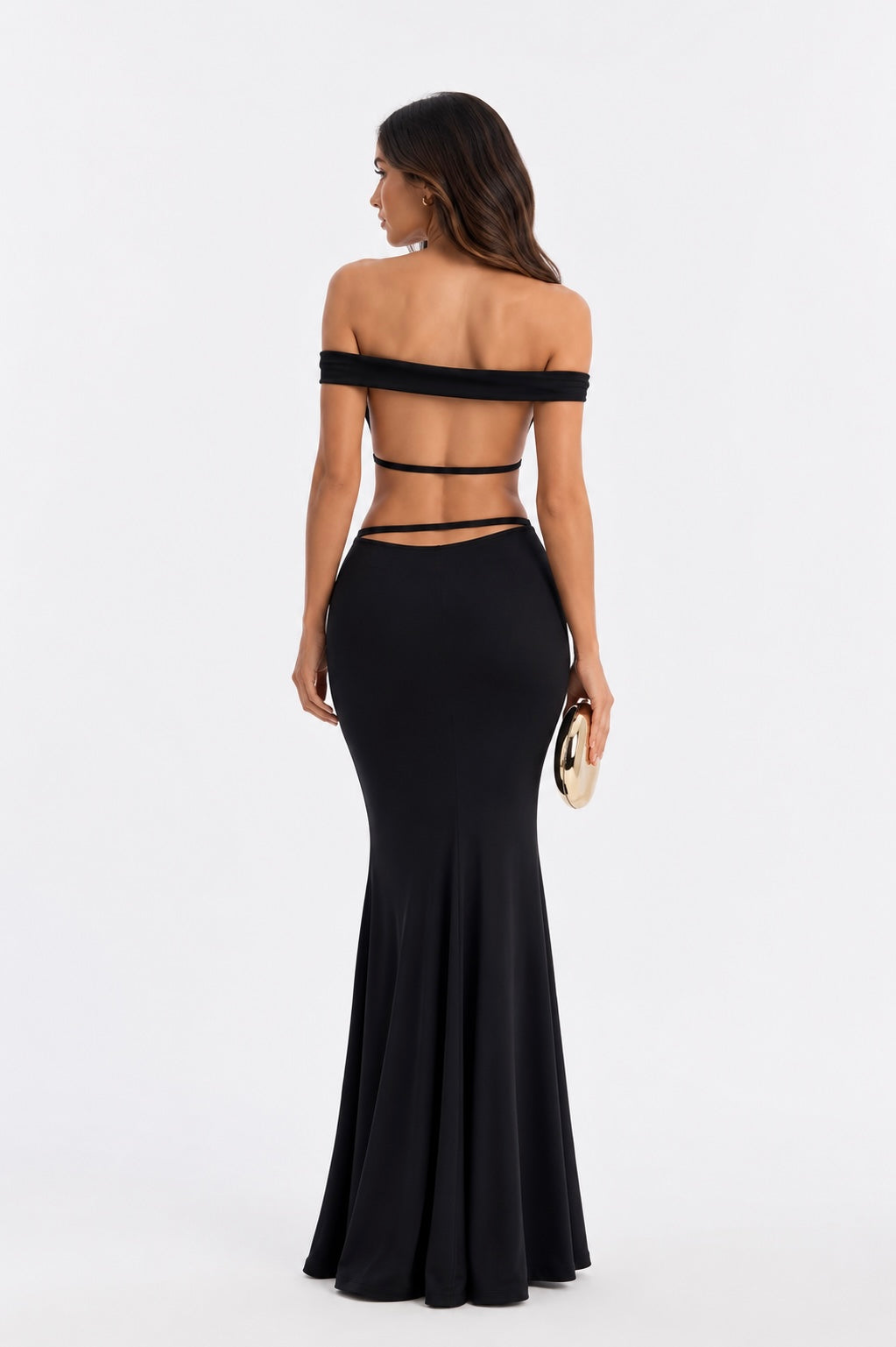 Hollow Dress Solid Backless,
Tube Top Maxi Dress